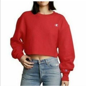 Champion Life Women's Reverse Weave Cropped Cut Off Crew